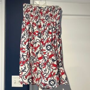 Vineyard Vines Nautical Strapless Dress XL